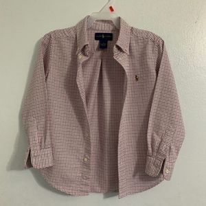 Ralph Lauren Boys Long S Button Down Shirt Size 5